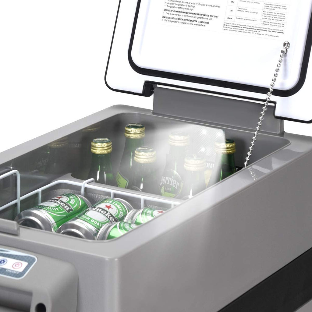 Portable Refrigerator/Freezer, 44 Quart - Compact Car Fridge