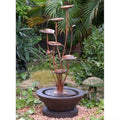 Jeco Lotus Outdoor Fountain, 38 in H x 17 in W x 17 in D - Acqua Di Loto