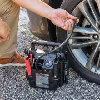 VECTOR Car Jump Starter 800A With 120 PSI Compressor And USB Ports - J7CV
