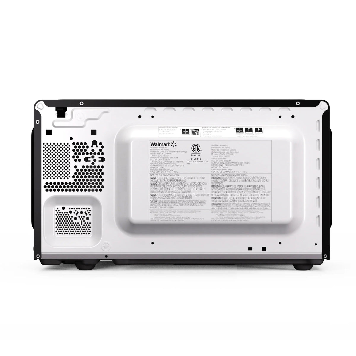 Hamilton Beach Countertop Microwave Oven, 0.9 Cu ft, 900 Watts, Stainless Steel, 18.98 in W x 14.17 in D x 10.63 in H - HB8436127995-01