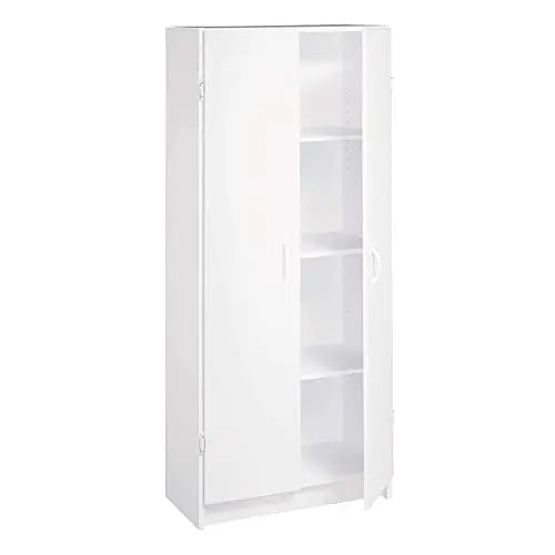 ClosetMaid Pantry Cabinet With 2 Doors, 4 Interior Shelves, 59.5 in H x 12.5 in D x 24 in W