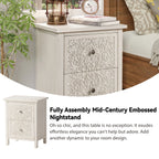 Farmhouse Fully Assembled Nightstand With 2 Drawers