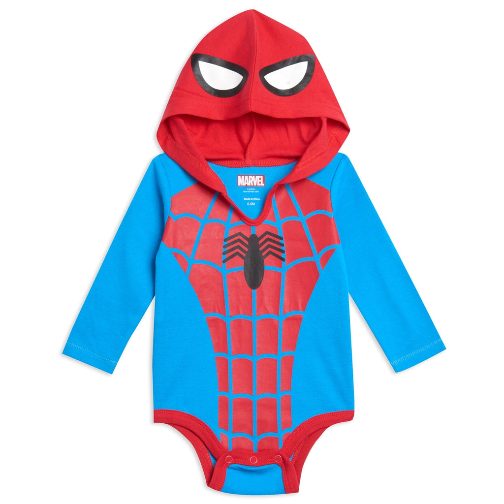 Marvel Avengers Spider-Man Captain America Hulk Infant Baby Boys 3 Pack Cosplay Bodysuits Newborn to Infant