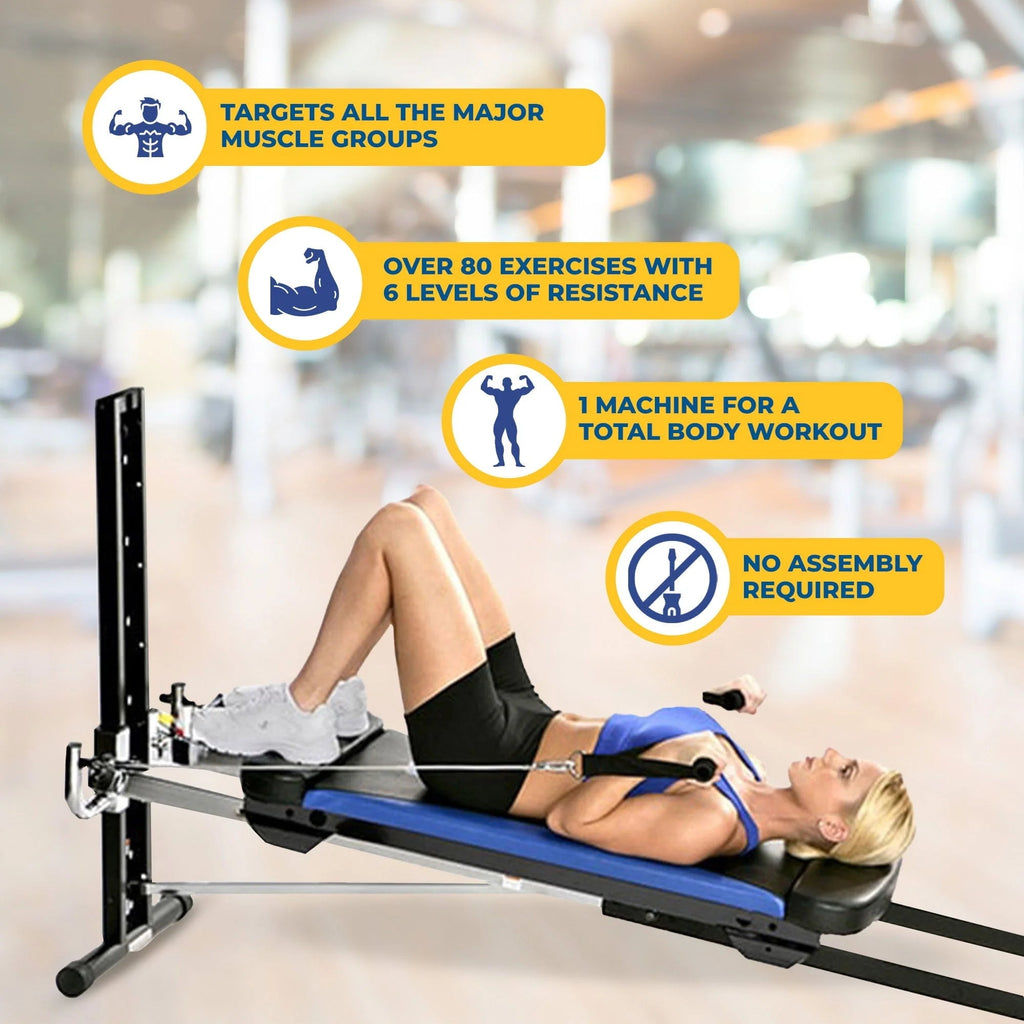 Total Gym XLS Fold Home Gym Workout Machine With Accessories