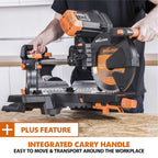 Evolution Dual Bevel Sliding Miter Saw With 10 in Multi-Material Cutting Blade - R255SMS-DB+