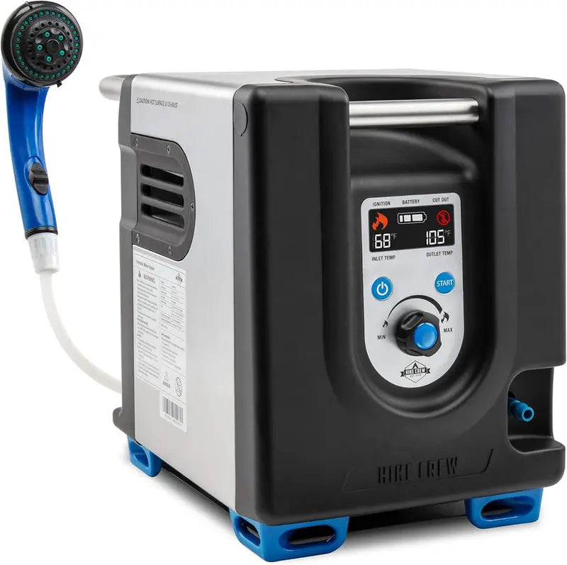 Portable Propane Water Heater And Shower Pump With LCD Display And Carry Case