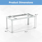 Mini Split Ground Stand For 9000-36000 BTU Ductless Air Conditioners - White Metal