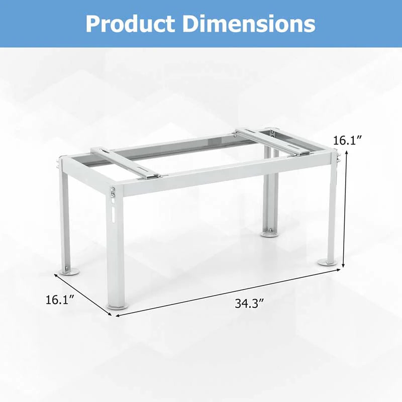 Mini Split Ground Stand For 9000-36000 BTU Ductless Air Conditioners - White Metal