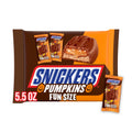 Snickers Pumpkins Fun Size Chocolate Halloween Candy Bars, - 5.5 Oz Pack
