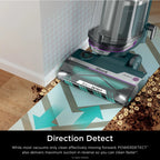 Shark POWERDETECT Upright Vacuum With DuoClean Detect, Black/Teal - AZ4000