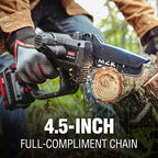 MZK 2-in-1 Cordless Pole Saw With Mini Chainsaw And 3 Replacement Chain