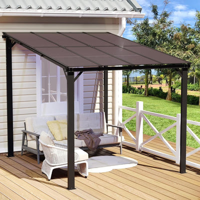Hardtop Outdoor Pergola Patio Gazebo With Roof, 10x8