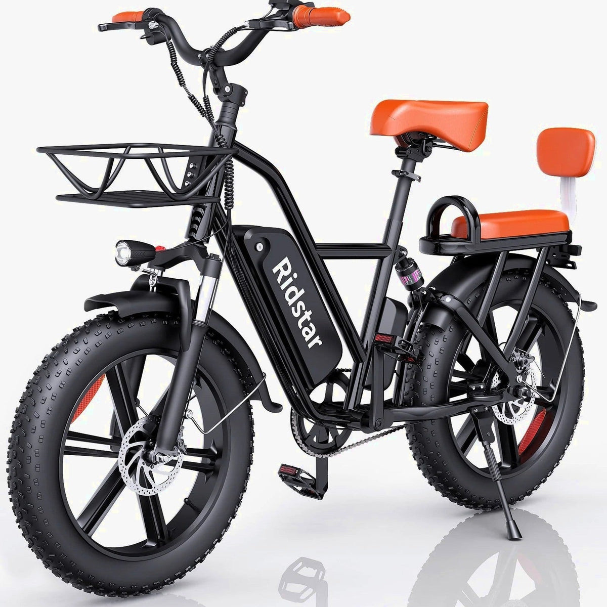 Electric Adult E-Bike 750W 48V 15AH 20in x 4.0 Fat Tire 2 Seater - UL2849