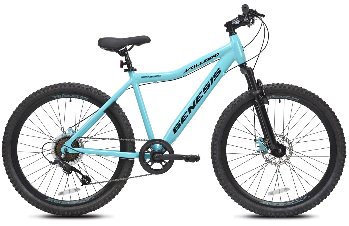 Genesis Vallaro Women's Aluminum Mountain Bike, 26-inch, Light Blue