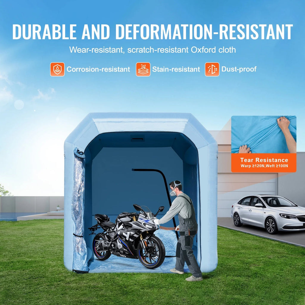 KFFKFF Portable Inflatable Spray Shelter 9.8 x 8.2 x 8.2 ft With 550 W Blower And Filtration System - GZYJXKF03