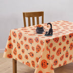 Way To Celebrate Halloween PEVA Tablecloth, Indoor & Outdoor Table 60" x 84" - Pumpkin Toss