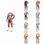 Krdevn Men 3D Animal Cosplay Bodysuit, Full‑Body Stretch Jumpsuit Costume with Tail for Halloween
