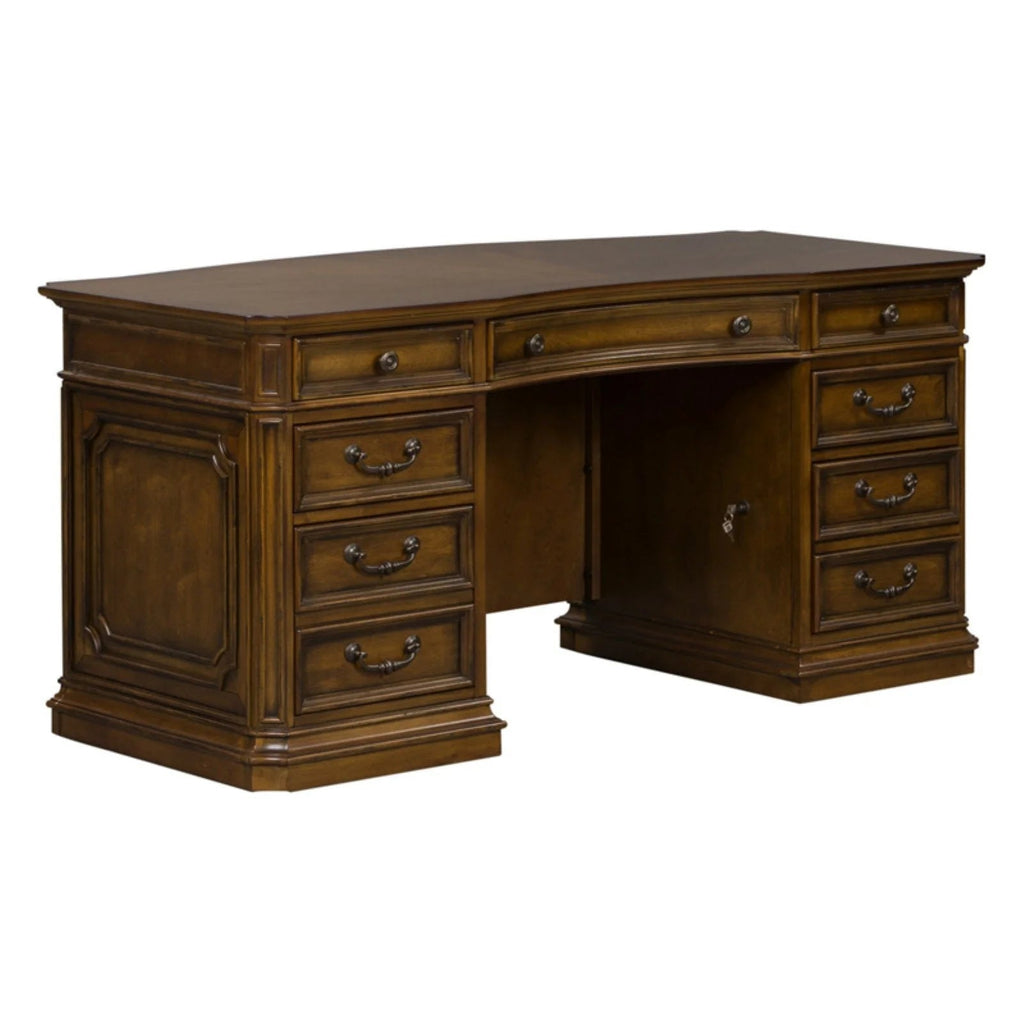 Liberty Furniture Industries Jr Executive Desk - Antique Toffee