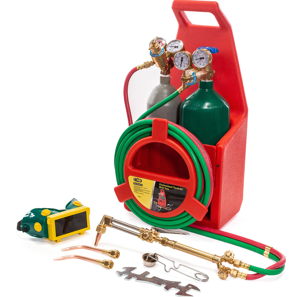 XtremepowerUS Victor Type Oxygen Acetylene Welding & Cutting Torch Set, 20cu. ft Oxygen And 10cu. ft Acetylene Cylinders - 55146