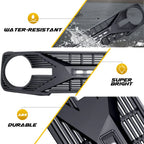 AMERICAN MODIFIED Tomahawk Grille With Lights for 2021-2024 Ford Bronco Without Front Camera - Matte Black
