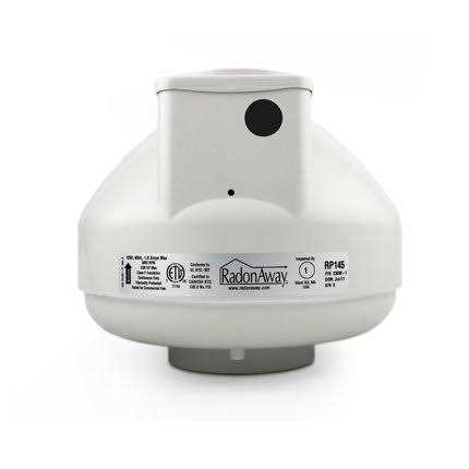 RadonAway Radon Mitigation Fan With 3 Inch PVC Install Kit - RP145