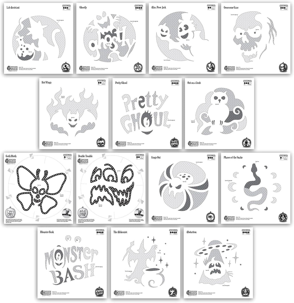 Pumpkin Masters Ultimate Carving Party Kit, 12 Patterns