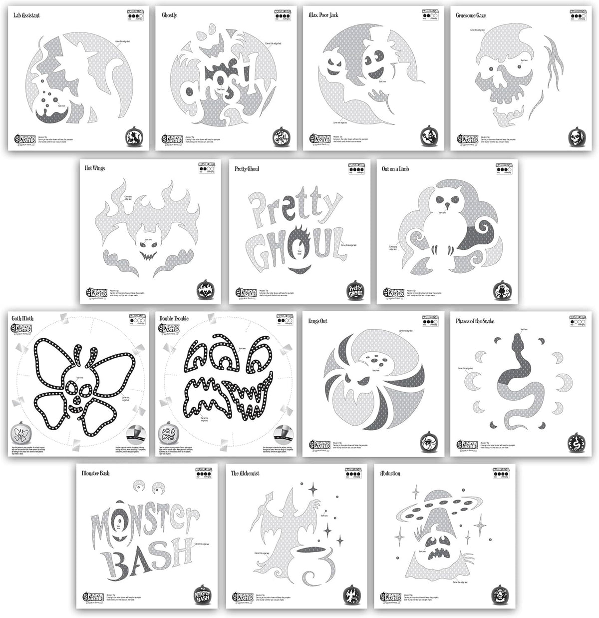 Pumpkin Masters Ultimate Carving Party Kit, 12 Patterns