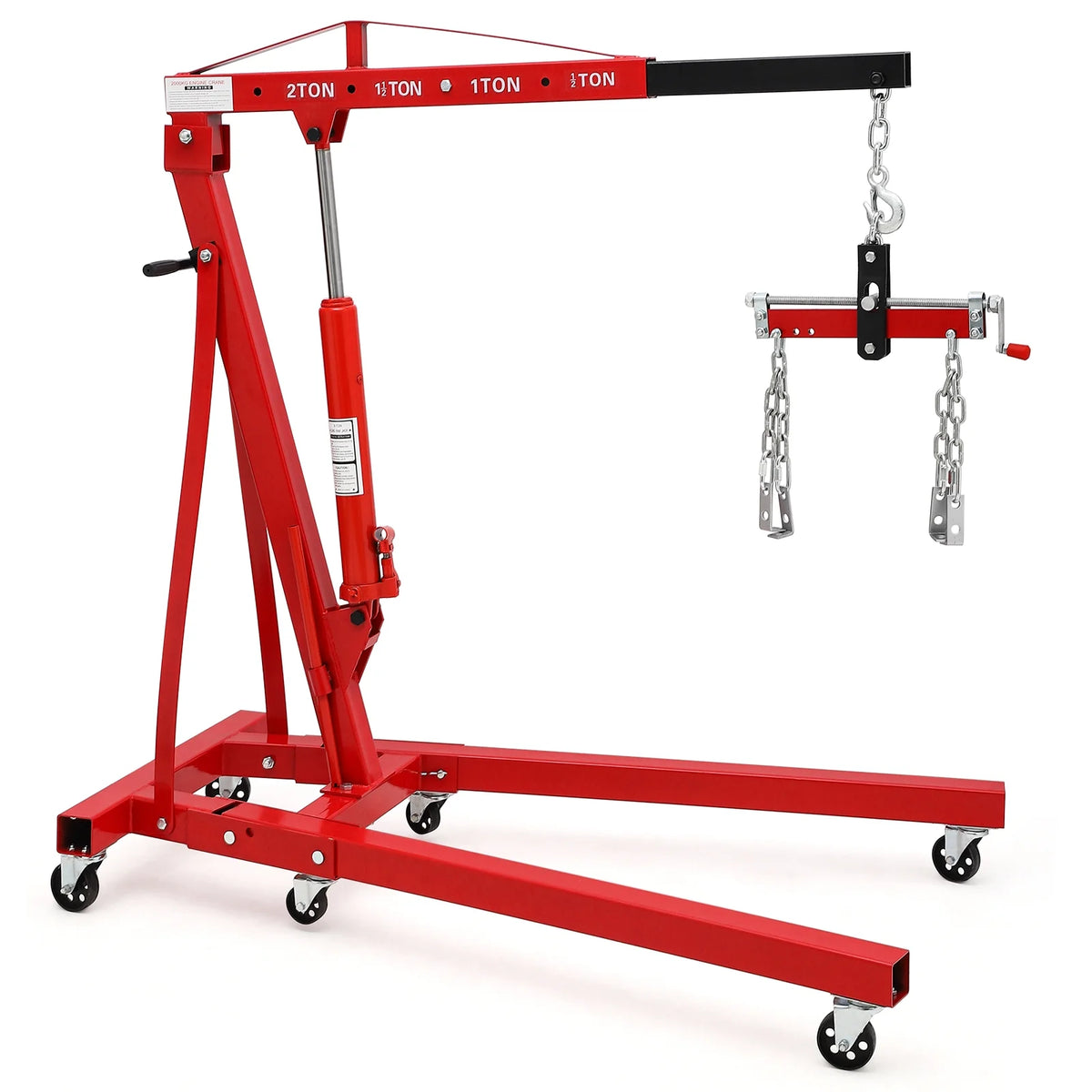 JoanKaren Hydraulic Engine Hoist 4400 lbs, Folding, Yellow - PAU_0LMM