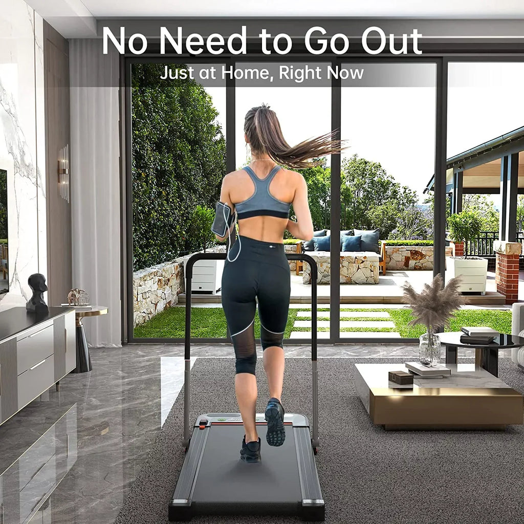 Real Relax 2 In 1 Folding Treadmill, 2.25HP, 42.5x17 Inch Belt - Home Office