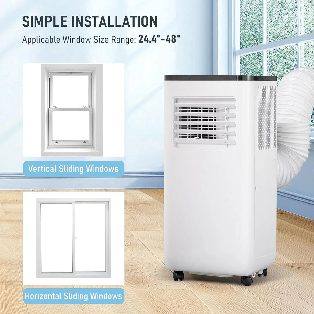 Portable Air Conditioner, 10000 BTU 3-in-1 Cooling, Dehumidifier And Fan - White