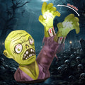 GOOSH Halloween Inflatable 5 FT Zombie Inflatable Shaking Hands, Zombie Inflatable Halloween Decorations Scary Halloween Blow Ups with LED Lights, Halloween Inflatables for Holiday/Party