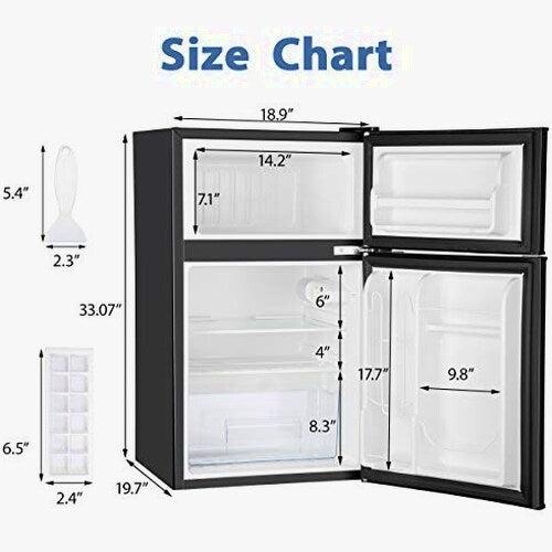 Euhomy 3.2 Cu.Ft Mini Refrigerator With Freezer
