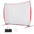 VEVOR Barricade Backstop Net, 12x9 ft Ball Sports Barrier Netting With Carry Bag - SSPDYBQ004