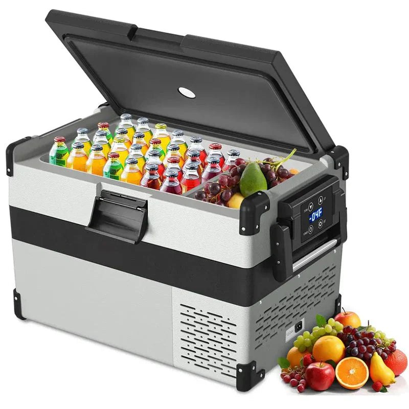 12 Volt Car Refrigerator Freezer, 34 Quarts, -4F to 50F, Grey