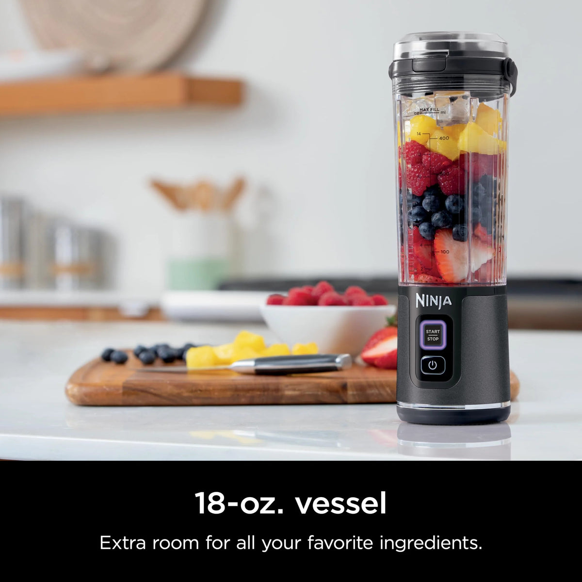 Ninja Blast Portable Personal Blender, Cordless, 18 oz, Metallic Purple - BC151PL