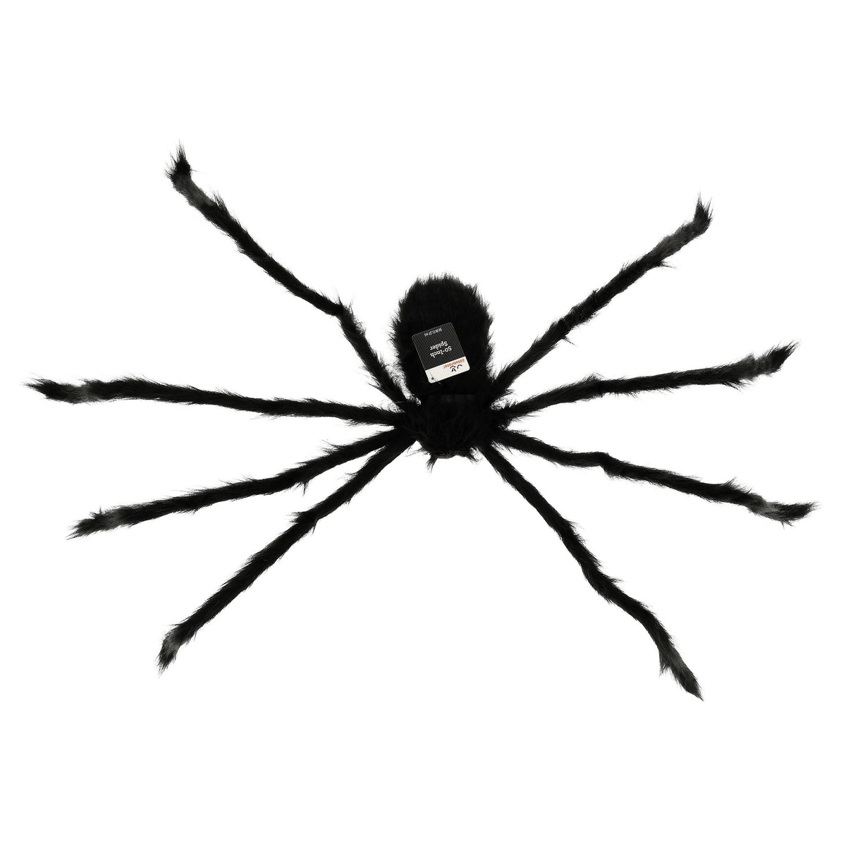 Furry Spider Decoration, Black, 50", Halloween by Way To Celebrate