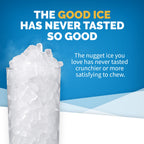 Newair Countertop Nugget Ice Maker, 45 lb, Self-Cleaning, Silver