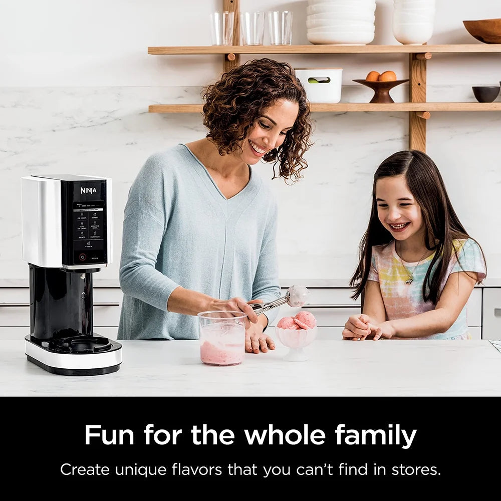 Ninja CREAMi 7-in-1 Ice Cream Maker, Cloud Silver - NC301