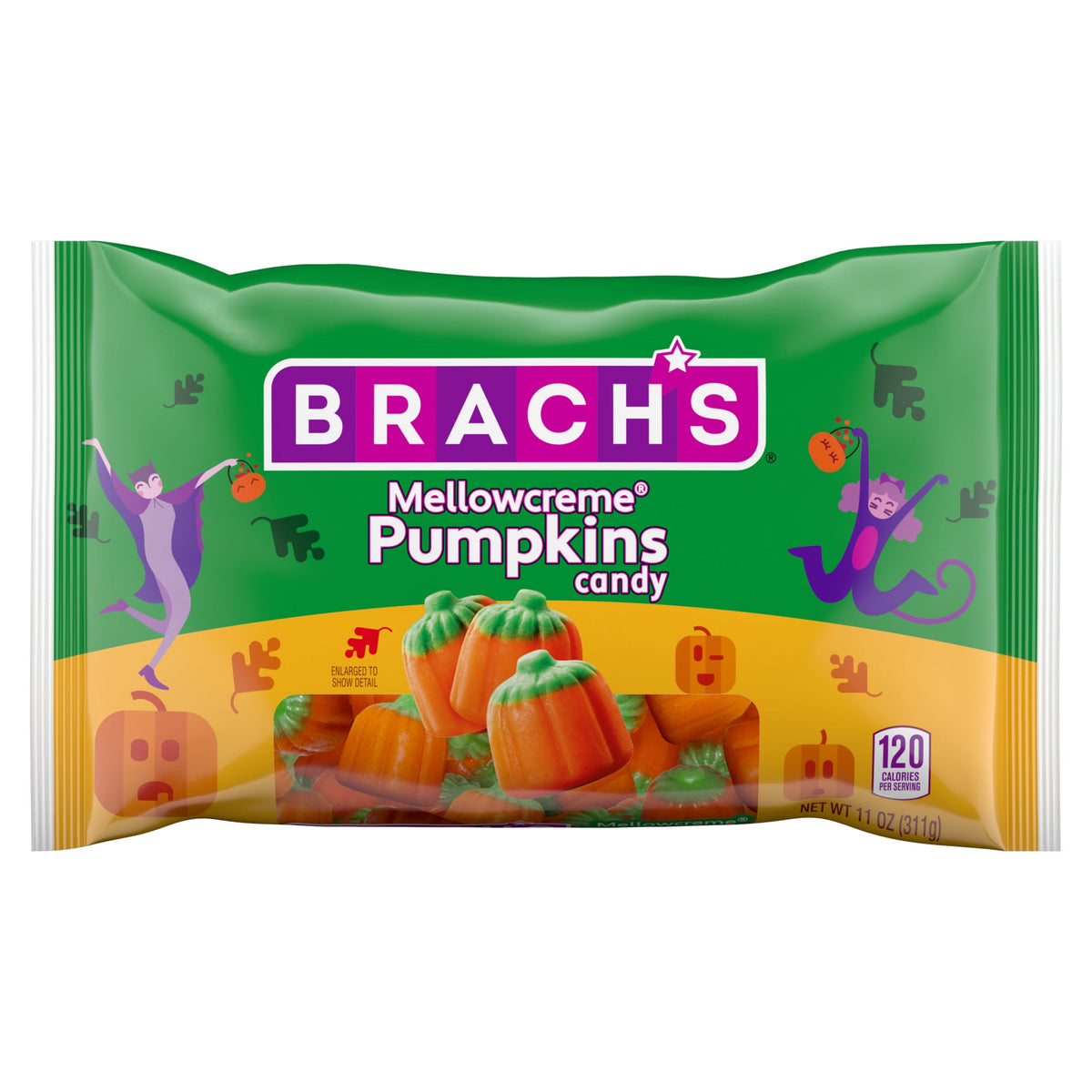 Brach's Mellowcreme Pumpkins Candy, Halloween Candy, Fall Treats, 11 Ounce Bag