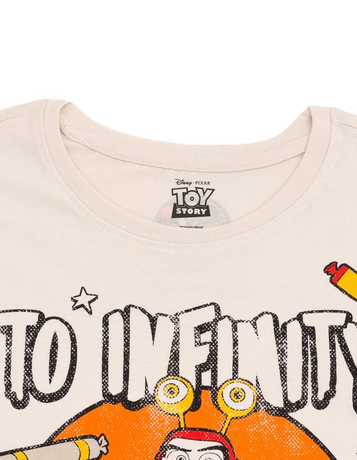 Disney Toy Story Men's Short Sleeve T-Shirt Buzz Alien Beige