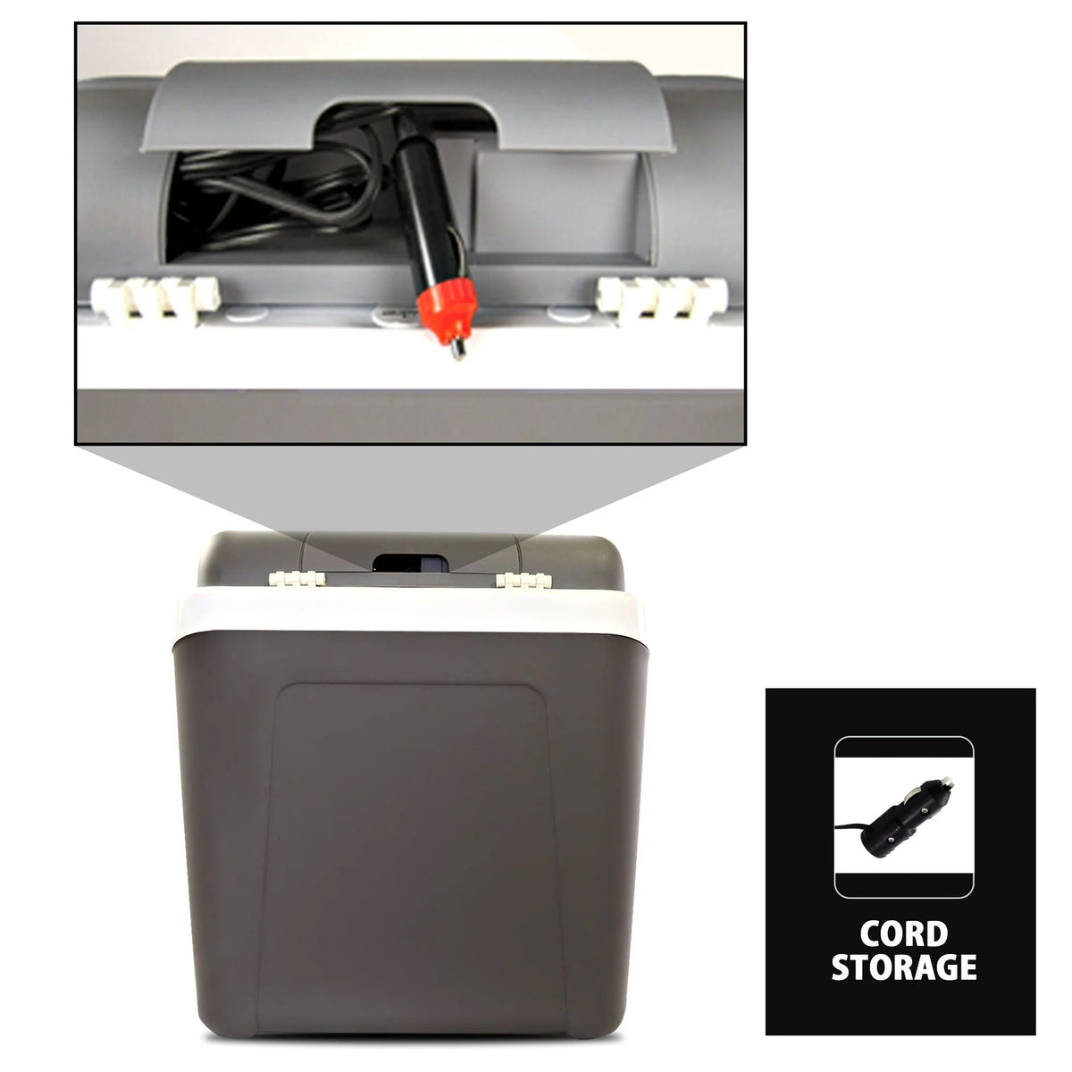 Ozark Trail 12V Iceless Electric Cooler, 26QT / 24L, 30 Cans, Grey - Highline