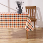 Way To Celebrate Halloween PEVA Tablecloth Indoor & Outdoor Table 60" x 84" - Buffalo Plaid