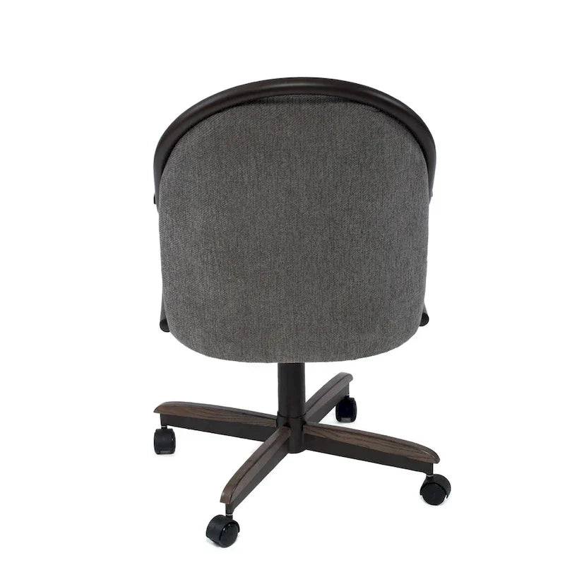Casual Dining Cushion Swivel-and-Tilt Rolling Caster Chair, 38 Inches H x 24 Inches W x 22 Inches D
