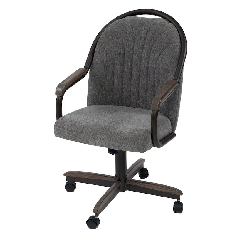 Casual Dining Cushion Swivel-and-Tilt Rolling Caster Chair, 38 Inches H x 24 Inches W x 22 Inches D