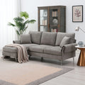 Churanty Convertible L-Shaped Sectional Sofa With Reversible Chaise Lounge, 84 Inch
