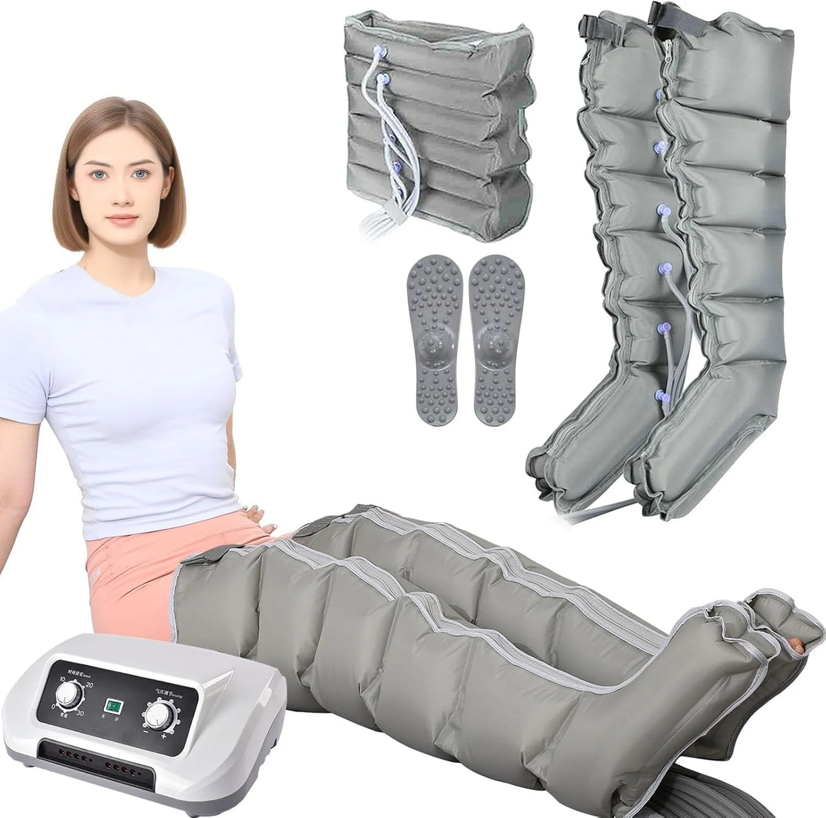 Generic 6-Chamber Compression Massage Boots For Legs, Abdomen And Arms - 1