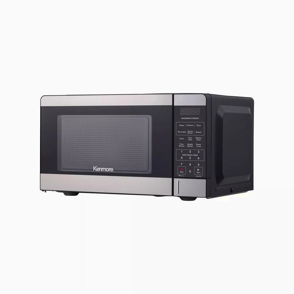 Kenmore Countertop Microwave Oven, 0.7 Cu Ft, 700W, Stainless Steel - Digital Display