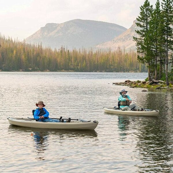Lifetime Fishing Kayak 10ft 2-Pack With Paddles, UV-Protected HDPE, Tan - Tamarack Angler 100