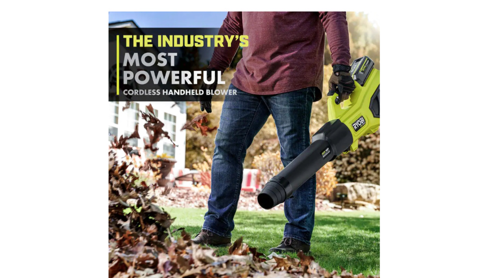 RYOBI 40V HP Brushless Cordless Leaf Blower, 730 CFM, 190 MPH, 2x 4.0 Ah Batteries And Charger